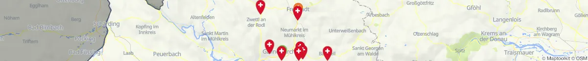 Kartenansicht für Apotheken-Notdienste in der Nähe von Sankt Oswald bei Freistadt (Freistadt, Oberösterreich)